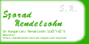 szorad mendelsohn business card
